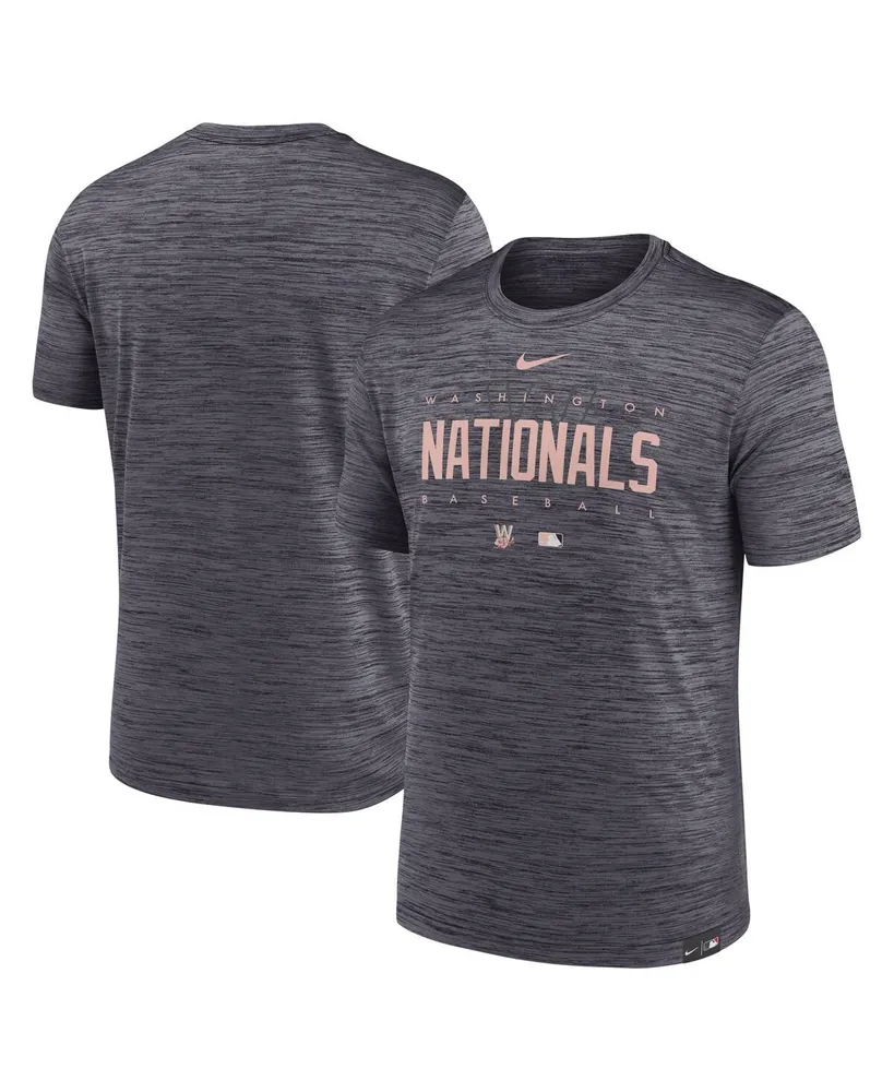 Men's Nike Charcoal Washington Nationals City Connect Velocity Practice Performance T-shirt