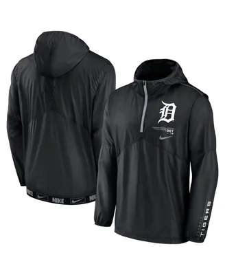 Men's Nike Black Detroit Tigers Night Game Half-Zip Hoodie