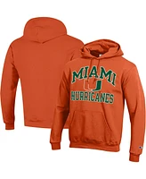 Men's Champion Orange Miami Hurricanes High Motor Pullover Hoodie