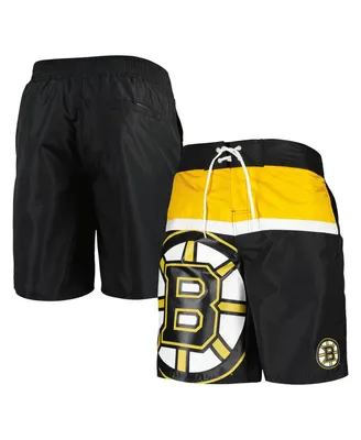 Men's Starter Black Boston Bruins Sea Wind Swim Trunks