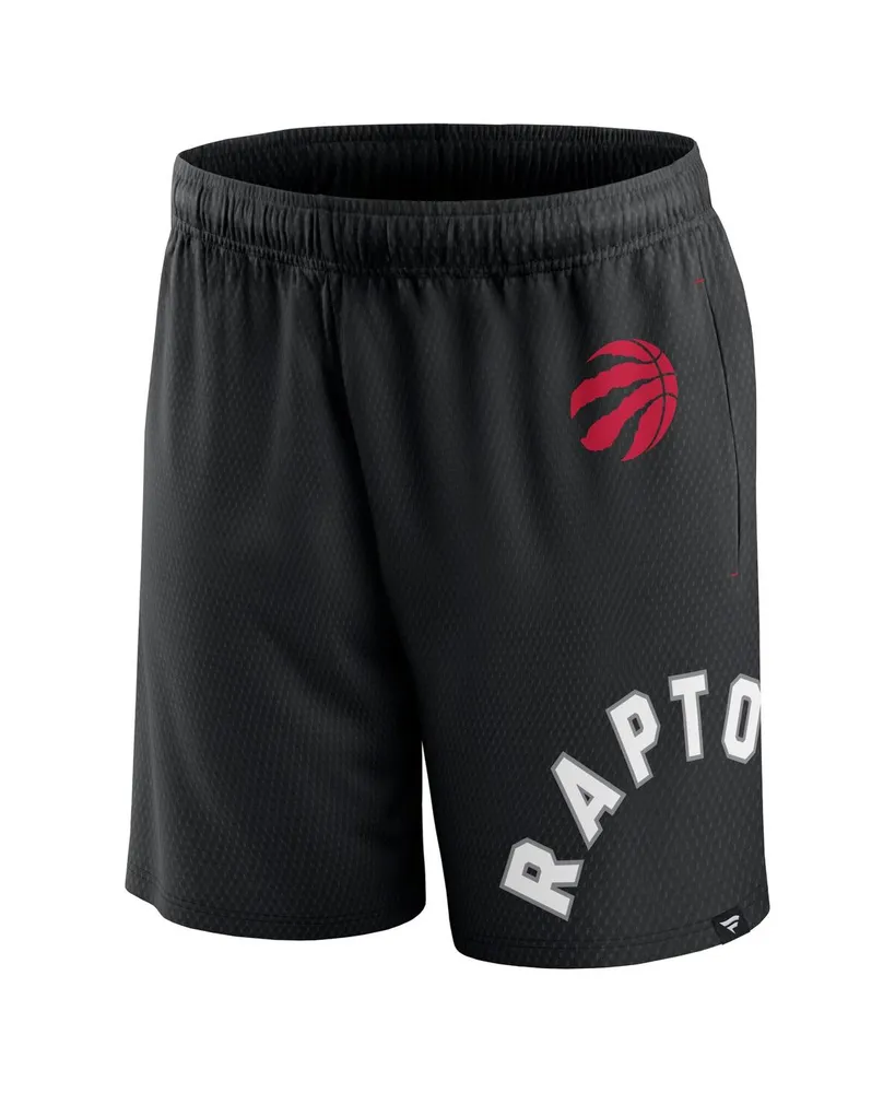 Men's Fanatics Black Toronto Raptors Free Throw Mesh Shorts