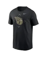 Men's Nike Black Cleveland Guardians Camo Logo T-shirt