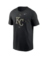 Men's Nike Black Kansas City Royals Camo Logo T-shirt