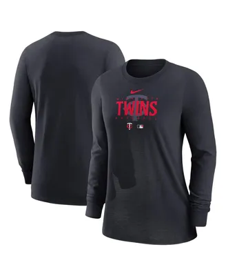 Women's Nike Minnesota Twins Navy Authentic Collection Legend Performance Long Sleeve T-shirt