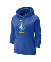 Women's Nike Royal Brazil National Team Varsity Raglan Tri-Blend Pullover Hoodie