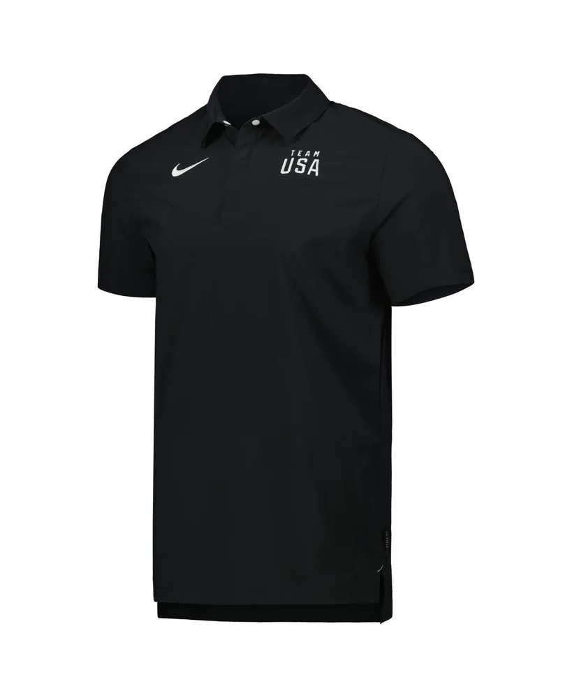 Men's Nike Black, White Team Usa Coaches Performance Polo Shirt
