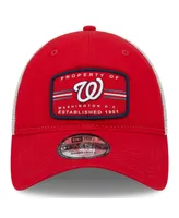 Men's New Era Red Washington Nationals Property Trucker 9TWENTY Snapback Hat