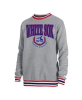 Men's New Era Heather Gray Chicago White Sox Throwback Classic Pullover Sweatshirt