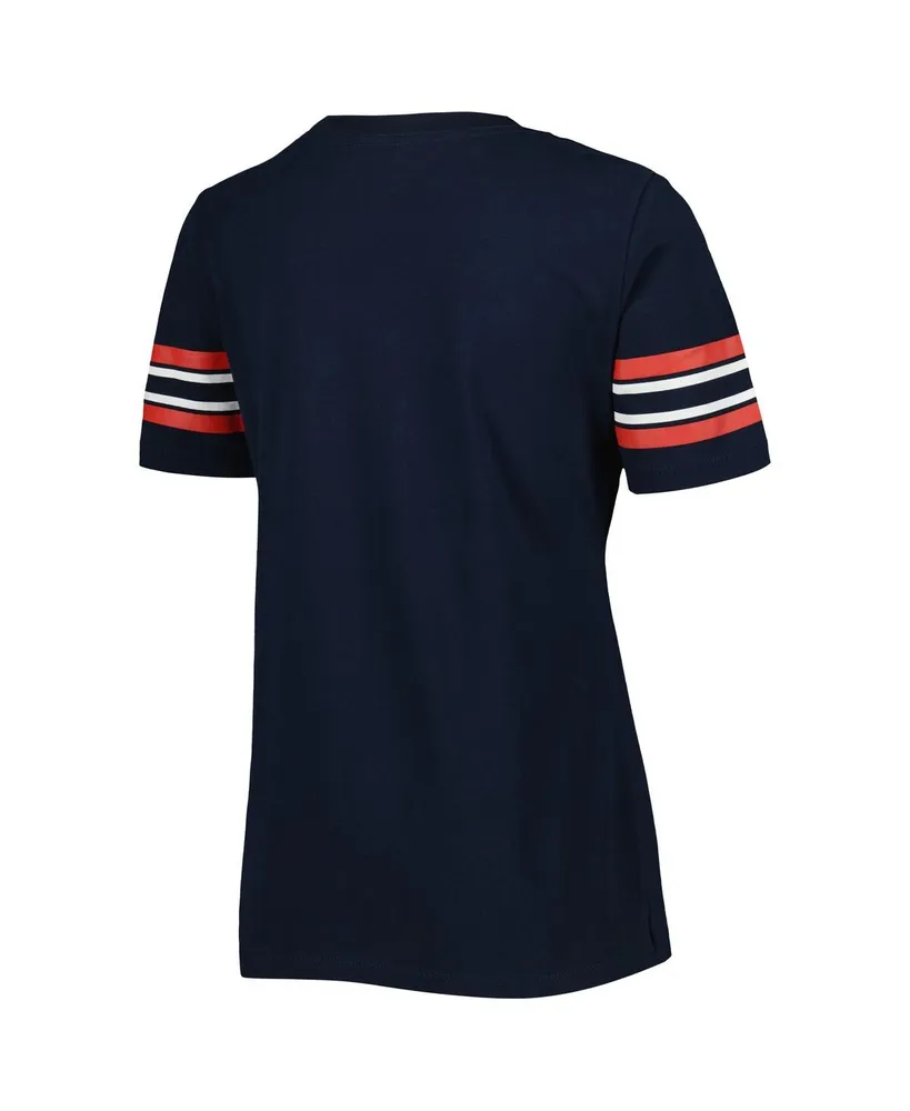 Women's New Era Navy Minnesota Twins Team Stripe T-shirt