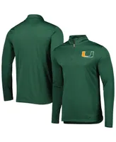 Men's Fanatics Green Miami Hurricanes Tough Minded Quarter-Zip Top