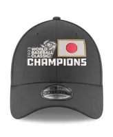 Men's New Era Graphite Japan Baseball 2023 World Baseball Classic Champions Locker Room Replica 39THIRTY Flex Hat