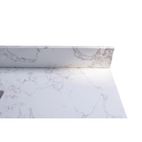 Streamdale Furniture 49 X 22 Bathroom Stone Vanity Top Engineered Stone Carrara Marble With Rectangle