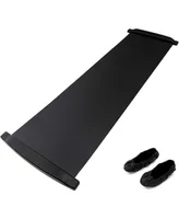 Powrx Slide Board incl. Sliding Booties | Ideal Hockey Slide Board for Working Out, Fitness and Athletic Training | Easy to Roll & Carry, 71" x 20"