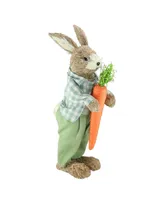 19" Spring Sisal Standing Bunny Rabbit Figure with Carrot