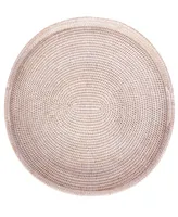 Artifacts Rattan Oval Ottoman Tray with Cutout Handles