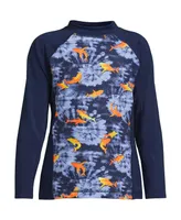 Lands' End Big Boys Husky Long Sleeve Upf 50 Swim Rash Guard