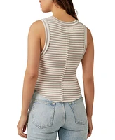 Free People Women's Kate Striped Sleeveless Tee