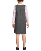 Lands' End Big Girls Ponte Pleat Jumper Top of Knee