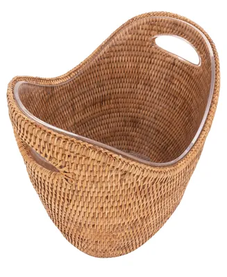 Artifacts Trading Company Rattan Champagne Bucket with Acrylic Insert