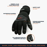 RefrigiWear Men's Waterproof Abrasion Safety Glove - Durable, Warm Hand Protection for Tough Jobs