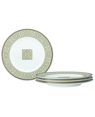 Noritake Infinity Green Platinum 4 Piece Bread Butter/Appetizer Plate Set, Service for 4