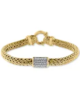 Effy Diamond Cluster Bracelet (3/8 ct. t.w.) in 14k Gold-Plated Sterling Silver