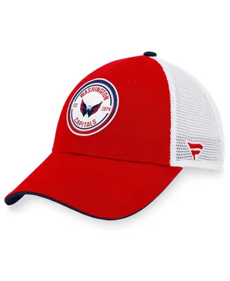 Men's Fanatics Red, White Washington Capitals Iconic Gradient Trucker Snapback Hat