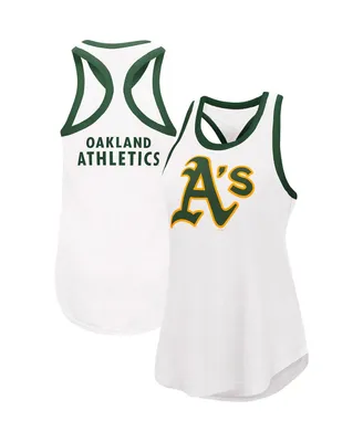 Women's G-iii 4Her by Carl Banks White Oakland Athletics Tater Tank Top