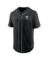 Men's Fanatics Black Portland Timbers Third Period Fashion Baseball Button-Up Jersey