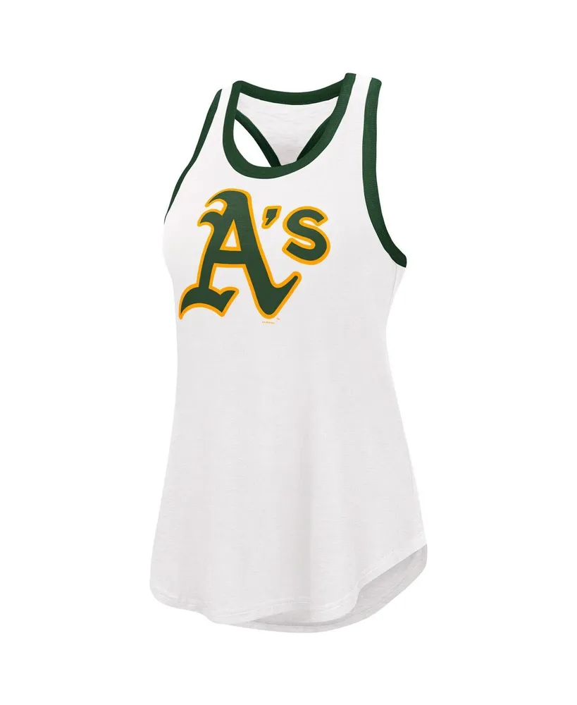 Women's G-iii 4Her by Carl Banks White Oakland Athletics Tater Tank Top