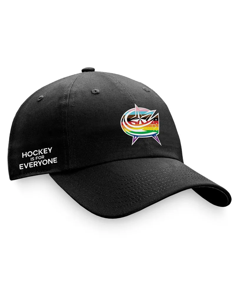 Men's Fanatics Black Columbus Blue Jackets Team Logo Pride Adjustable Hat