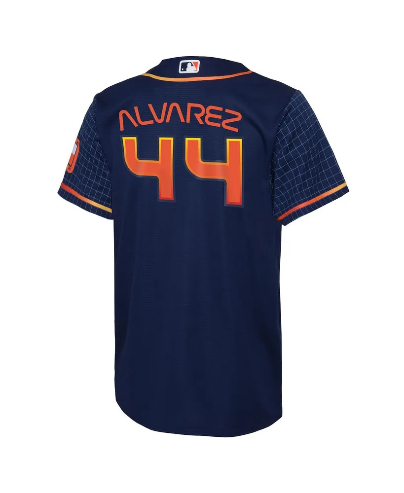 Big Boys and Girls Nike Yordan Alvarez Navy Houston Astros 2022 City Connect Replica Player Jersey