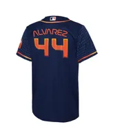 Big Boys and Girls Nike Yordan Alvarez Navy Houston Astros 2022 City Connect Replica Player Jersey