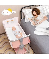 Baby Bed Side Crib Portable Adjustable Infant Travel Sleeper Bassinet