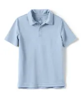 Lands' End Boys School Uniform Short Sleeve Polyester Pique Polo Shirt