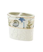 Avanti Antigua Starfish & Seashells Ceramic Toothbrush Holder