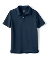 Lands' End Boys School Uniform Short Sleeve Polyester Pique Polo Shirt