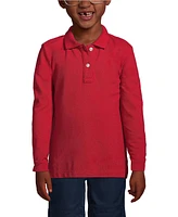 Lands' End Girls Long Sleeve Feminine Fit Mesh Polo Shirt