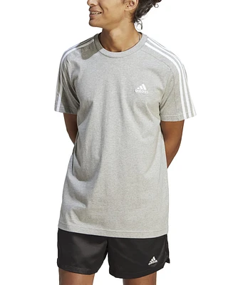 adidas Men's Essentials 3-Stripes Regular-Fit Logo Graphic T-Shirt