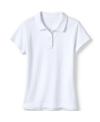 Lands' End Girls School Uniform Short Sleeve Feminine Fit Mesh Polo Shirt
