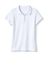Lands' End Girls School Uniform Short Sleeve Feminine Fit Mesh Polo Shirt