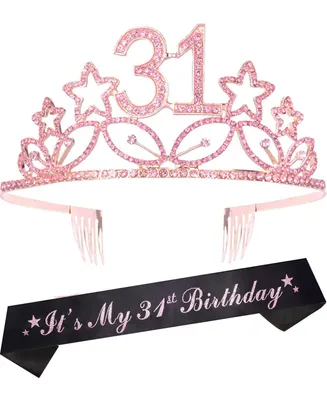 Meant2tobe 31st Birthday Sash and Tiara for Women