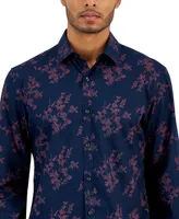 Alfani Men's Dotted Floral-Print Shirt, Created for Macy's