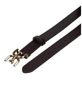 Sam Edelman Women's Slim Double-e Plaque Buckle Belt