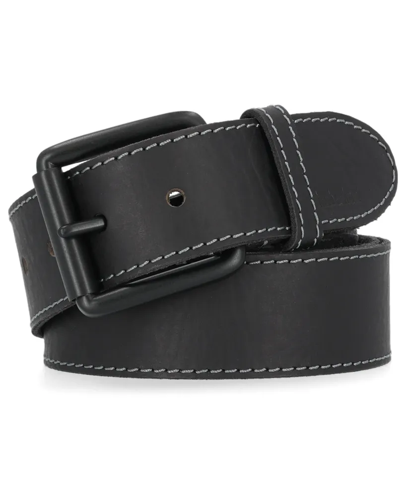 Timberland Men's 38mm Contrast Stitch Leather Belt