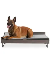 TailZzz Chase Wooden Pet Bed with Mattress | to Pet Bed with Mattress | Elevated Pet Bed | Water