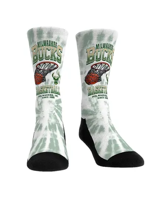 Men's and Women's Rock 'Em Socks Milwaukee Bucks Vintage-Like Hoop Crew