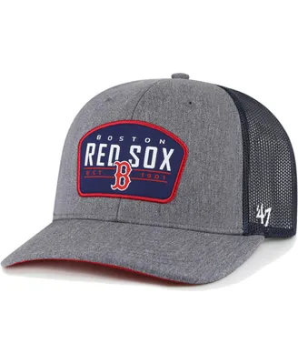 Men's '47 Brand Charcoal Boston Red Sox Slate Trucker Snapback Hat