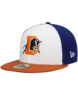 Men's New Era White Durham Bulls Authentic Collection Team Alternate 59FIFTY Fitted Hat