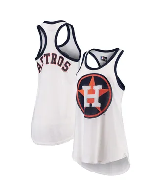 Women's G-iii 4Her by Carl Banks White Houston Astros Tater Racerback Tank Top